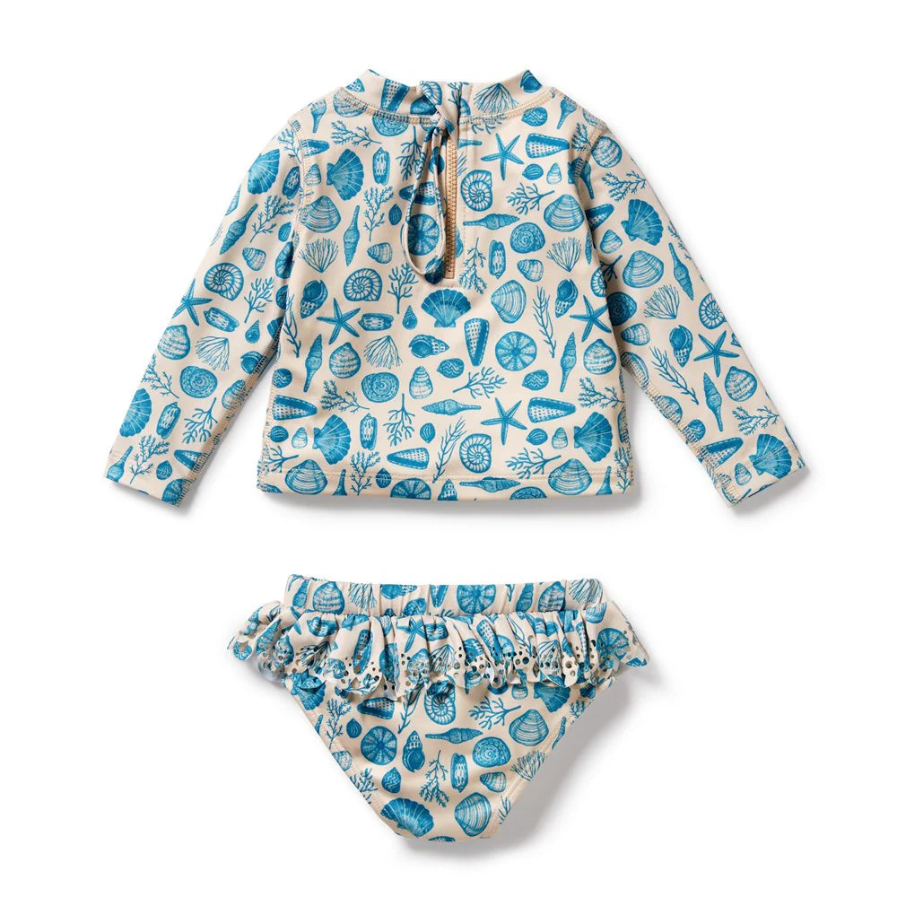 Baby Rashie Swimsuit Set . Shells