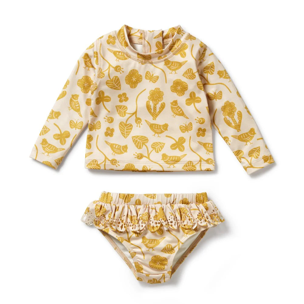 Baby Rashie Swimsuit Set . Goldie Floral