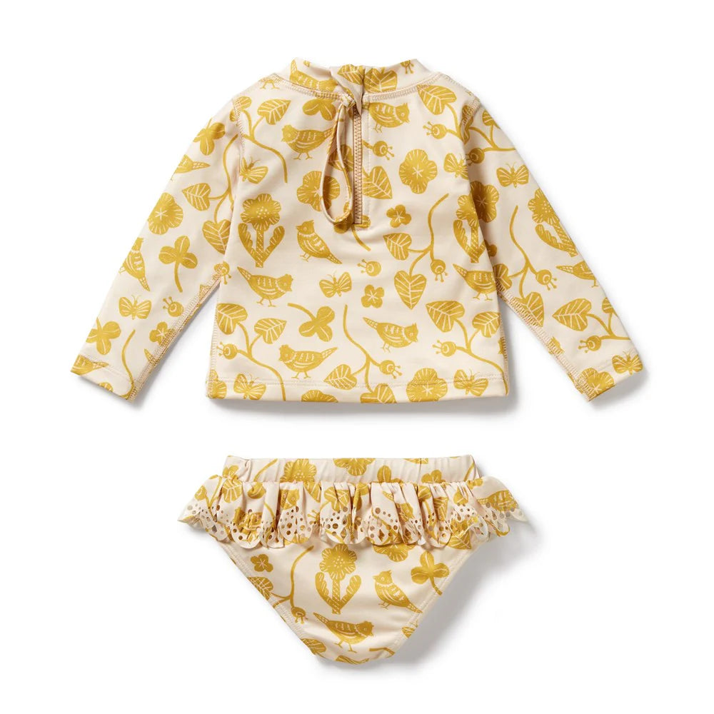 Baby Rashie Swimsuit Set . Goldie Floral