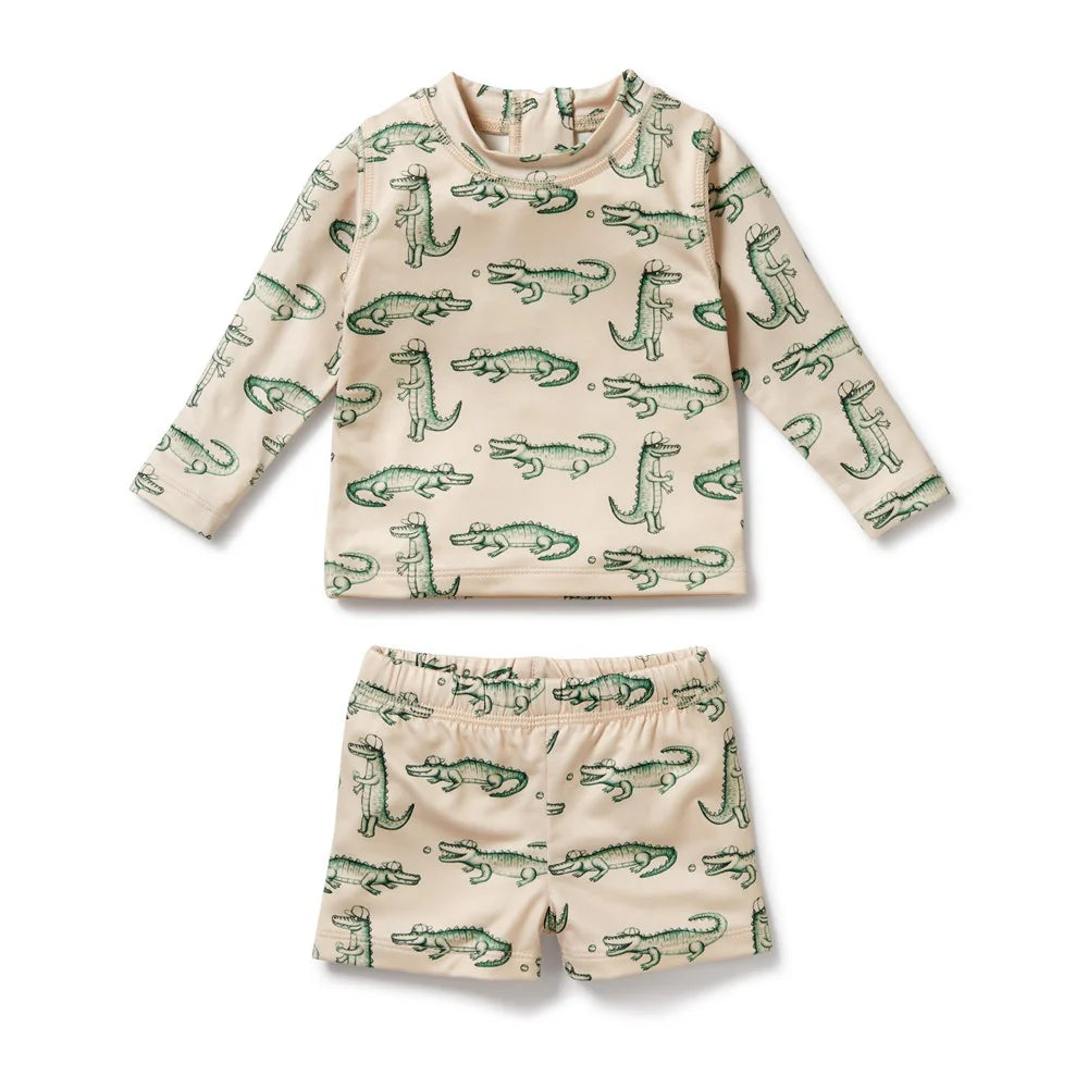 Baby Rashie Swimsuit Set . Little Croc