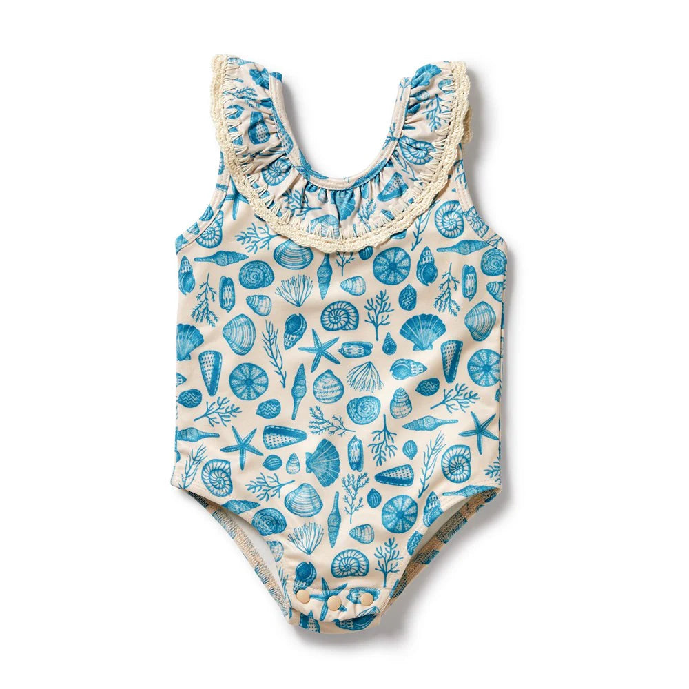 Baby Swimsuit . Shells