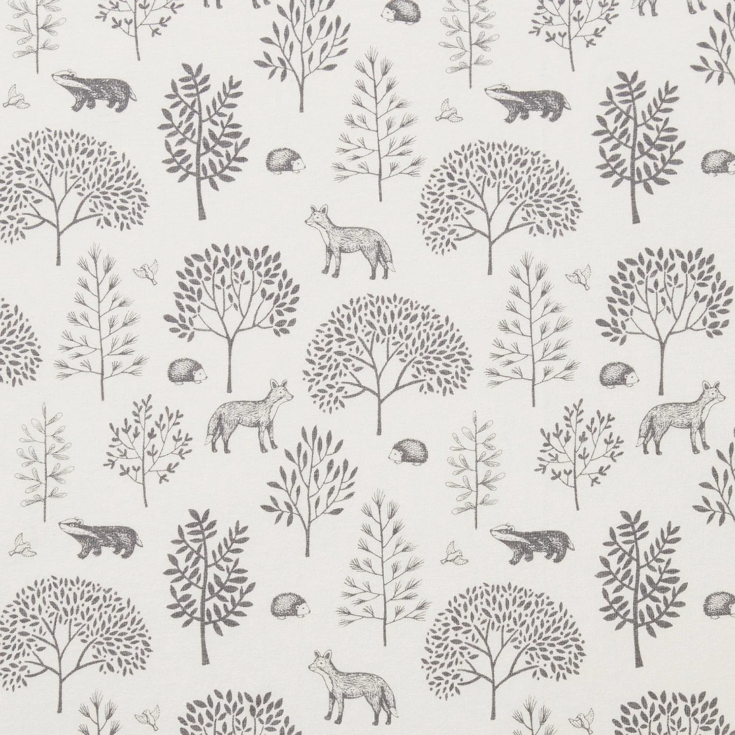 Organic Cotton Fitted Cot Sheet . Woodland