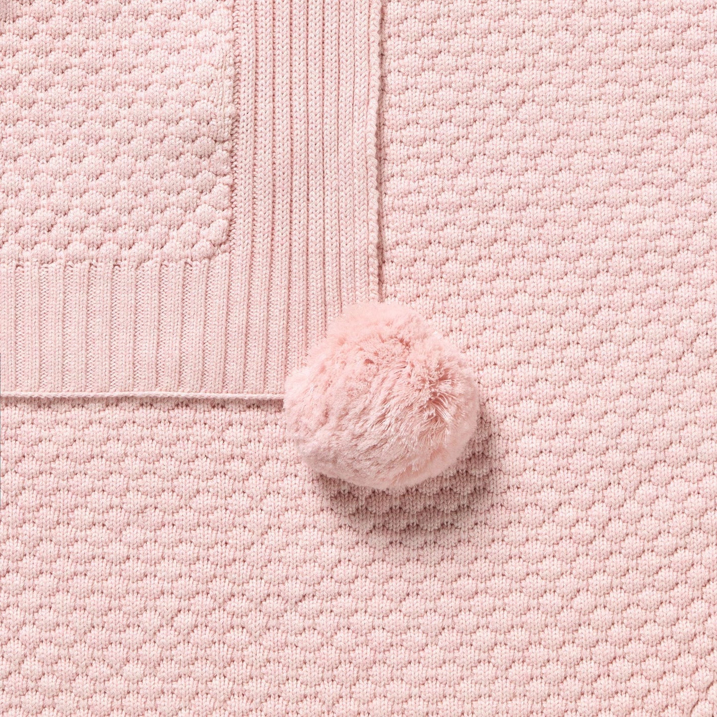 Organic Knitted Bubble Blanket . Marshmellow