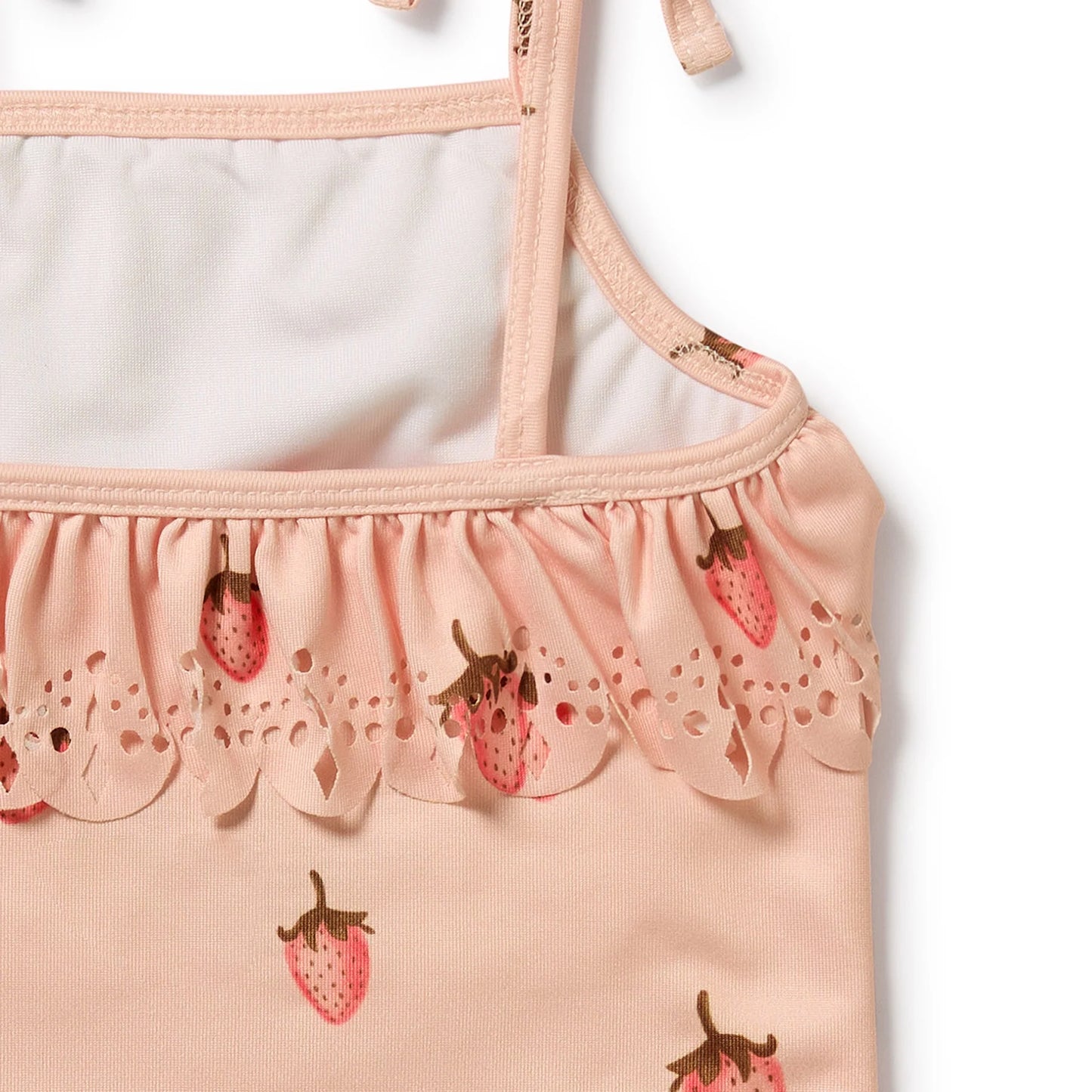 Baby Swimsuit . Strawberry Kisses