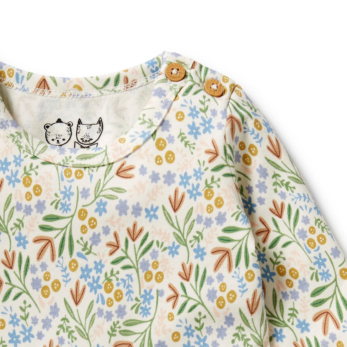 Organic Cotton Envelope Bodysuit . Tinker Floral