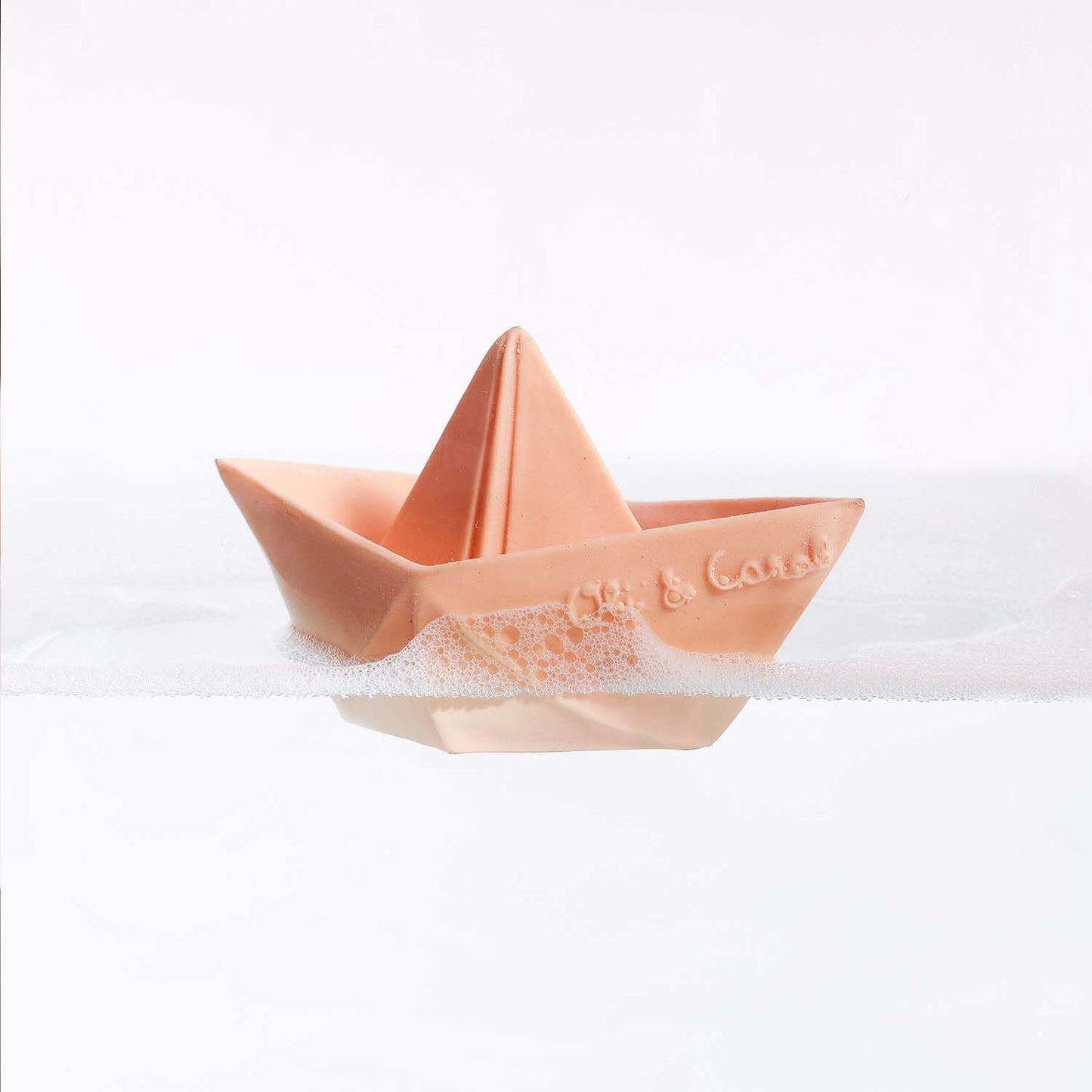 Origami Boat Natural Rubber Teether I Bath Toy . Nude  ARRIVING SOON!