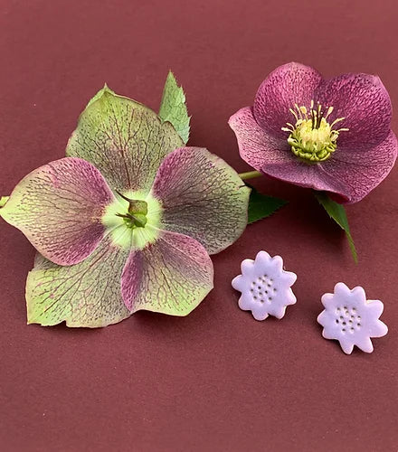 Ceramic Studs . Lilac Flora