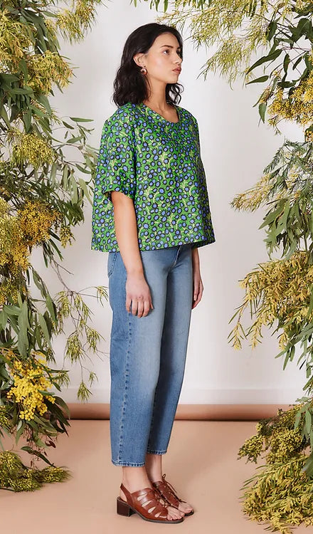 Top . Hana Blouse . Flower Field