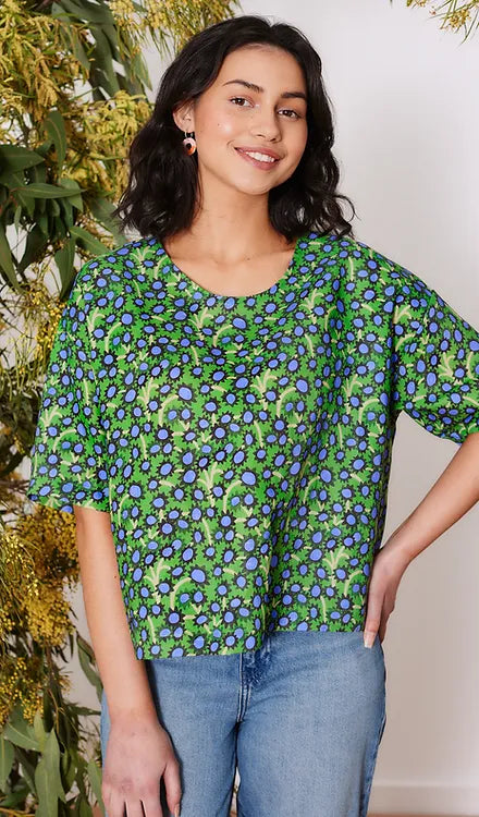 Top . Hana Blouse . Flower Field