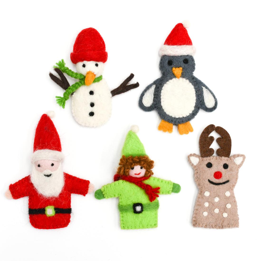 Felt Finger Puppets . Christmas