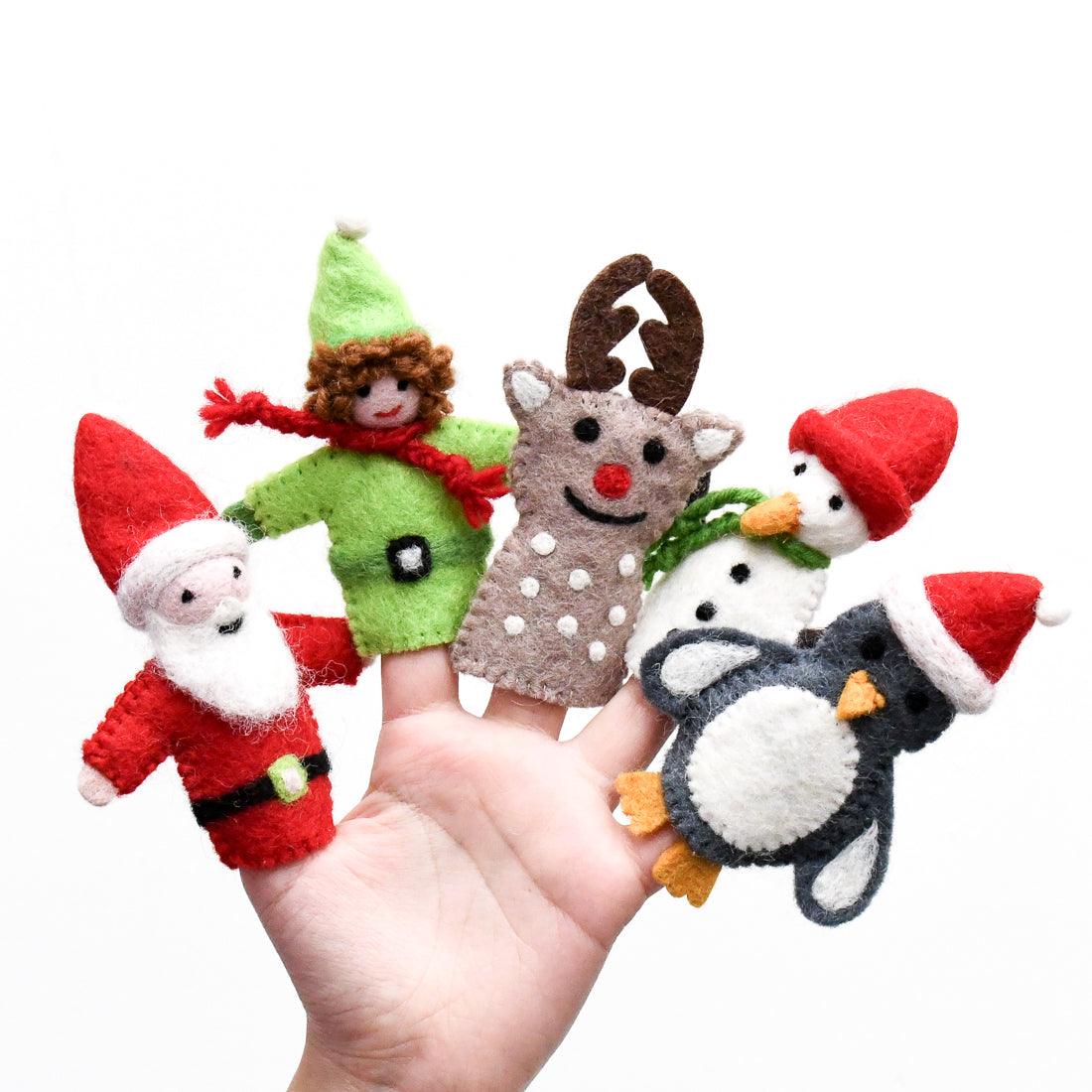 Felt Finger Puppets . Christmas