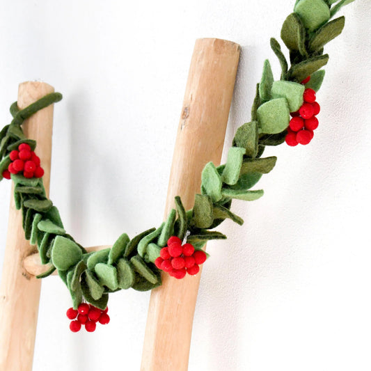 Felt Holly Garland .