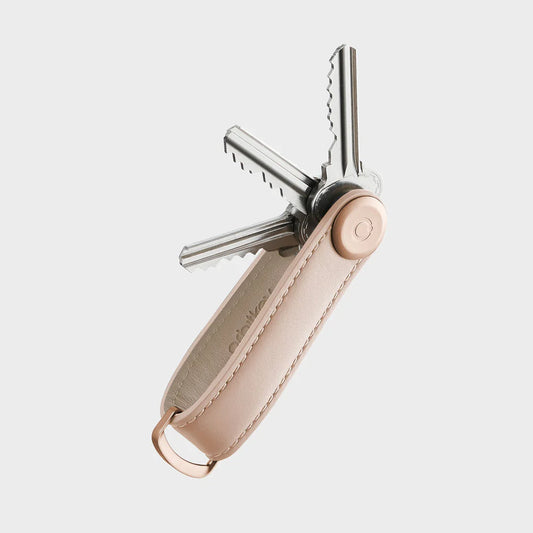 Orbitkey Key Organiser . Blush with Blush Stitching