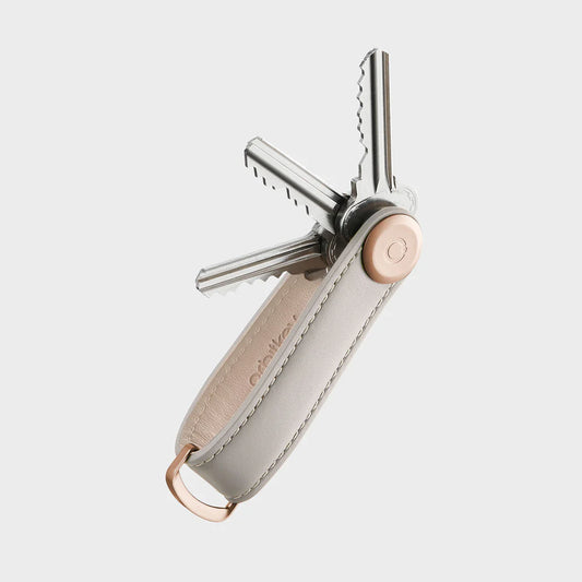 Orbitkey Key Organiser . Stone with Grey Stitching