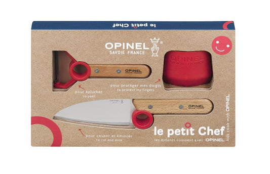 Opinel Le Petit Chef kids kitchen set knife  peeler 