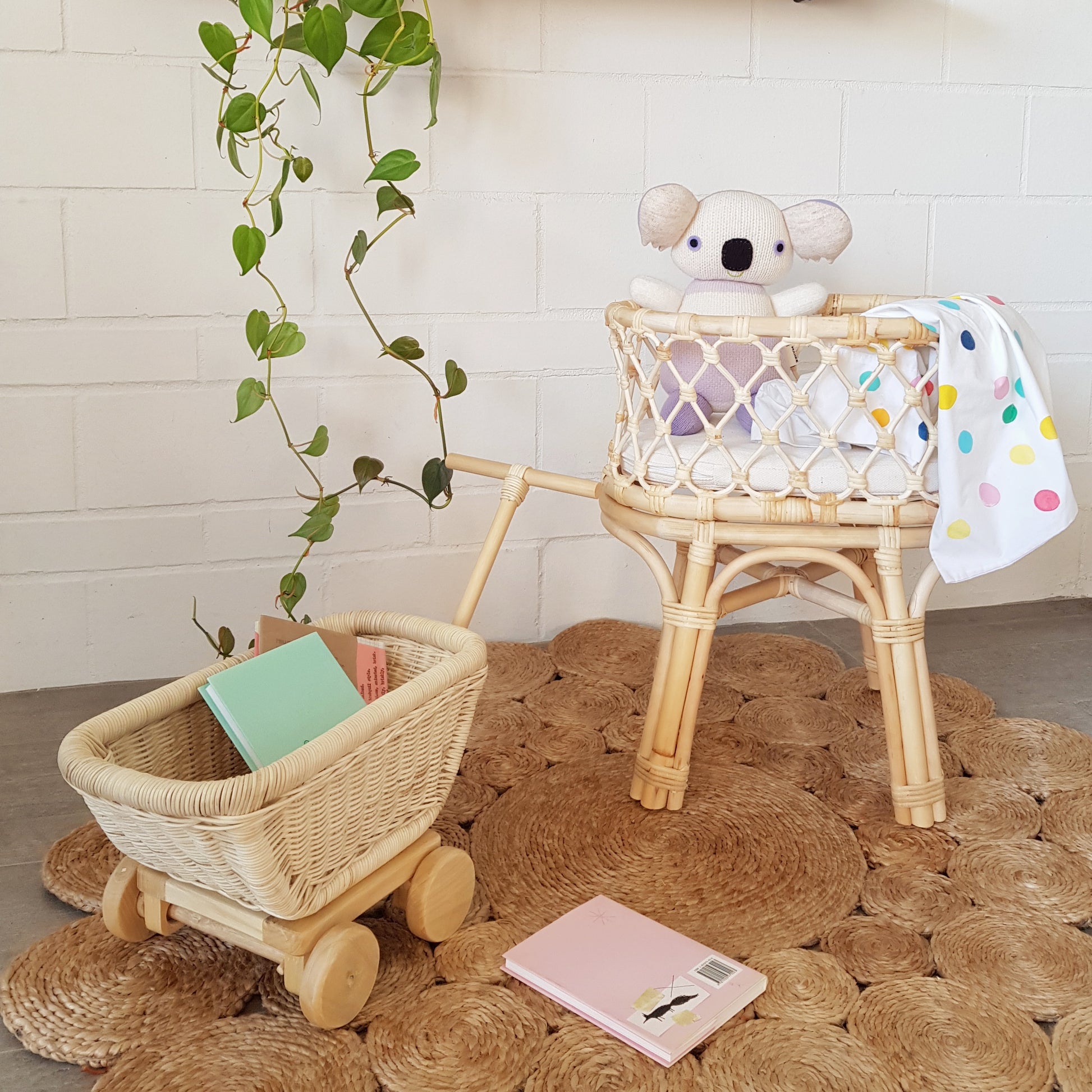 Rattan Doll Bassinet Cot Remedy