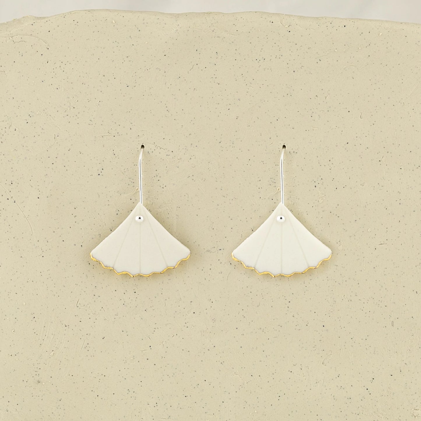 Ginko Drop Earrings . White . Erin Lightfoot