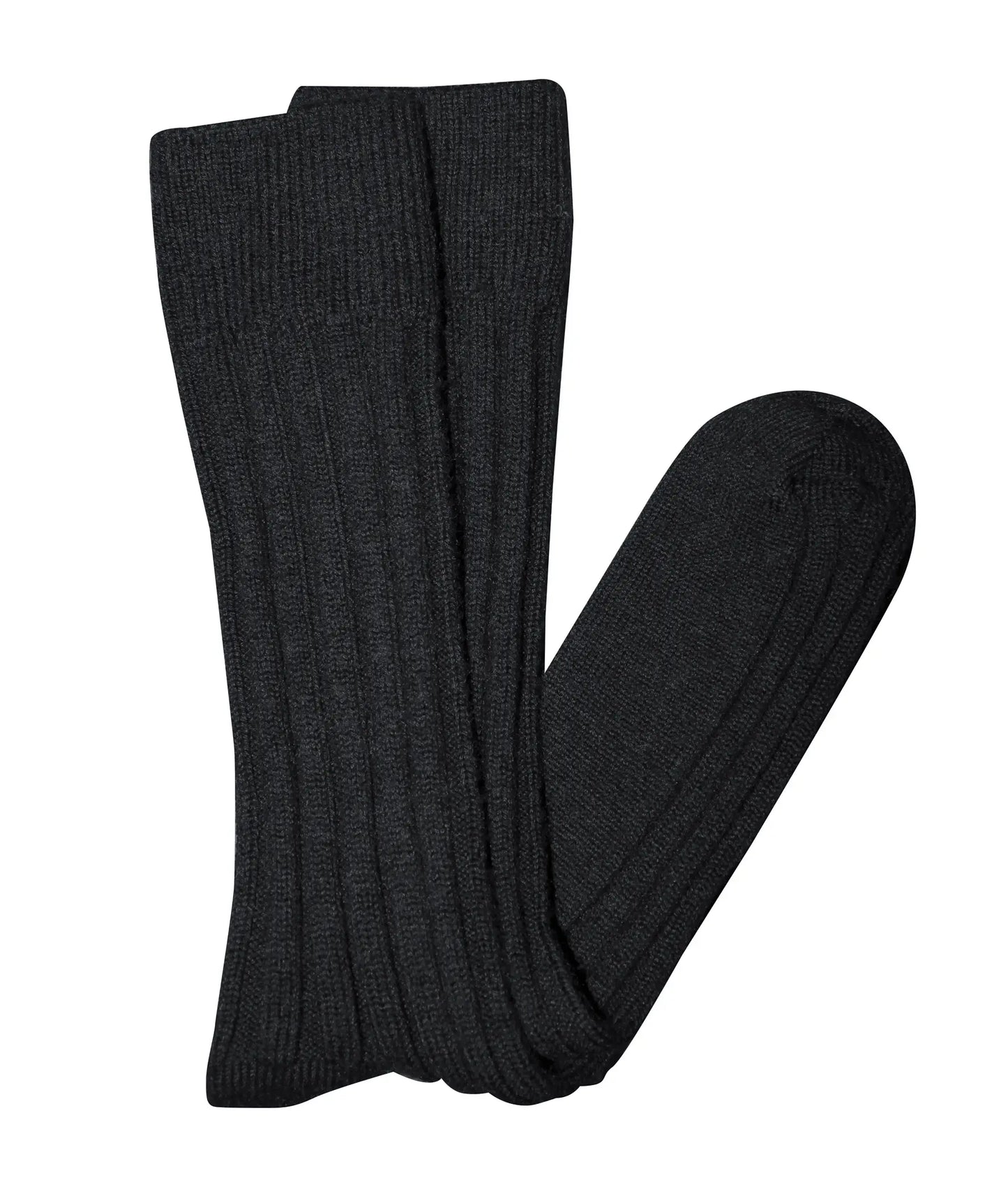 Wool Socks : Chunky Knit . Black