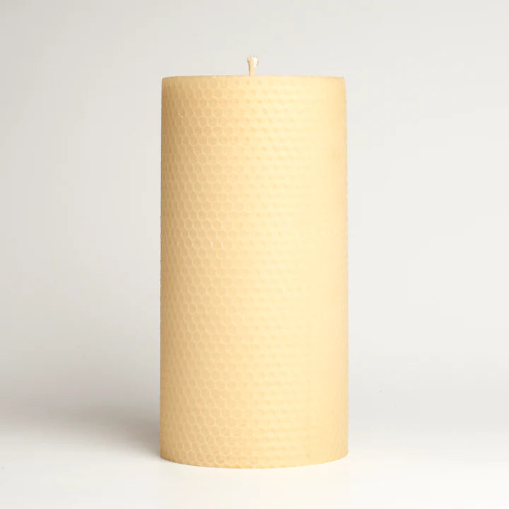 Australian Beeswax Candle . Rolled Pillars