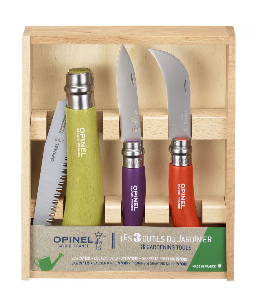 Opinel three Gardening Tools garden knife purning and grafting knife