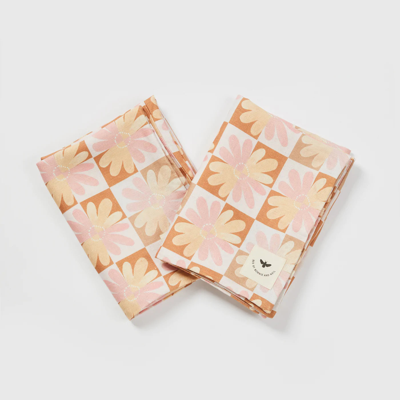 Bonnie and Neil linen pillowcases Chamomile Pink