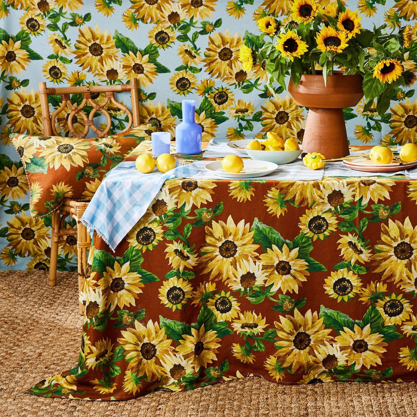 Table Cloth . Sunflower Nutmeg