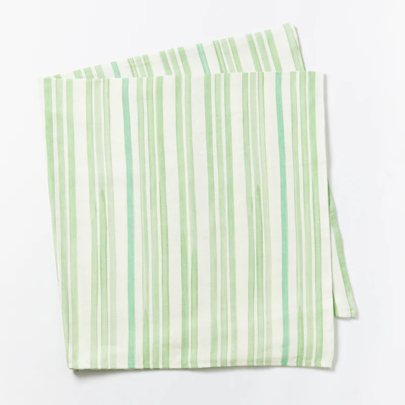 Bonnie and Neil tablecloth Perth stockist Green Stripe made in Australia