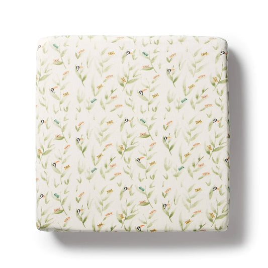 Organic Cotton Fitted Cot Sheet . Peek A Boo