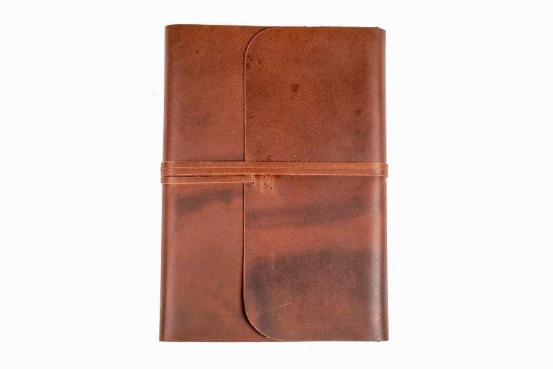 Leather Wrap Journal Refillable . Brown