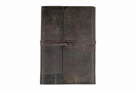 Leather Wrap Journal Refillable . Charcoal
