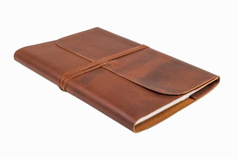 Leather Wrap Journal Refillable . Brown