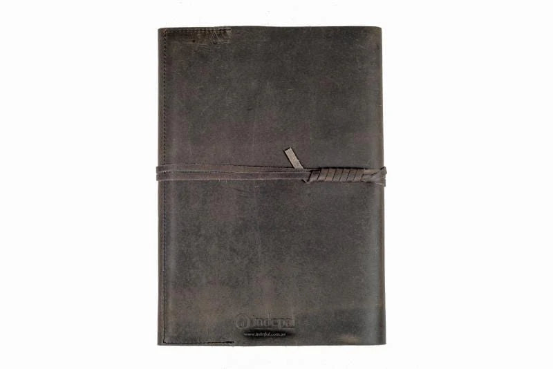 Leather Wrap Journal Refillable . Charcoal