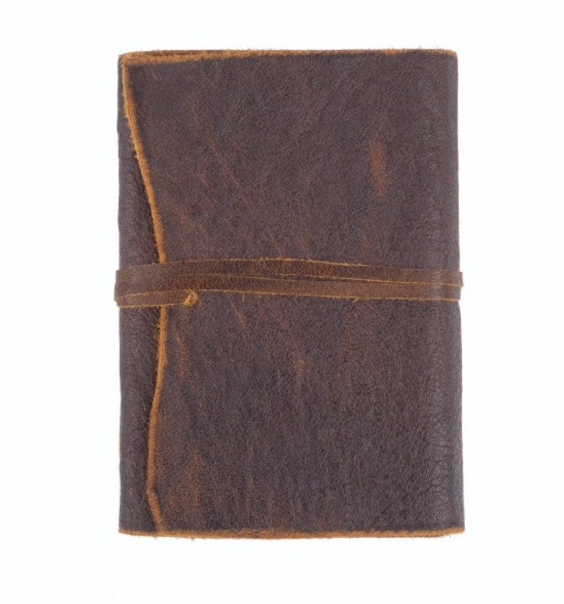 Leather Bound Wrap Journal . Espresso